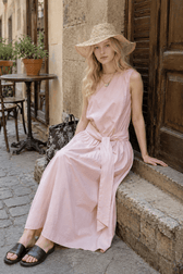 Pleated Tie Strap Lightweight Boho Dress