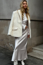 Soft Pile Relaxed Fit Lapel Blazer