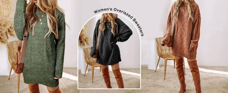 Long Sleeve Cable Knit Sweater Mini Dress 14