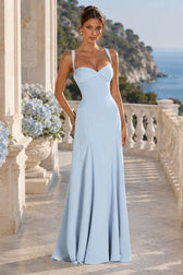 Solid Low Cut Strappy Cross Back Party Dress