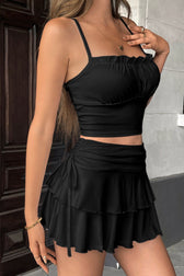 Minimalist Linen Blend Mini Skirt