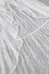 Lace Sheer Split Ruffle Asymmetrical Skirt
