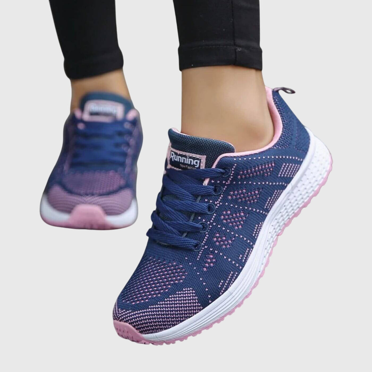 Lace Up Mesh Low Top Running Sneakers