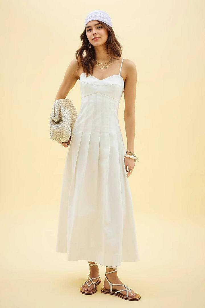 Strapless Corset Midi Work Dress