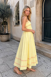 3D Flower Loose A-Line Maxi Dress