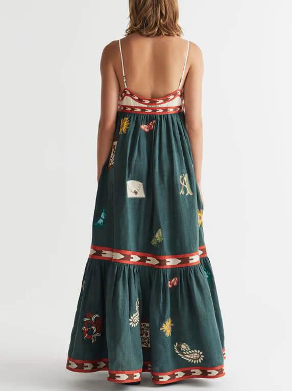 Fun Summer Unique Printed Midi Dress