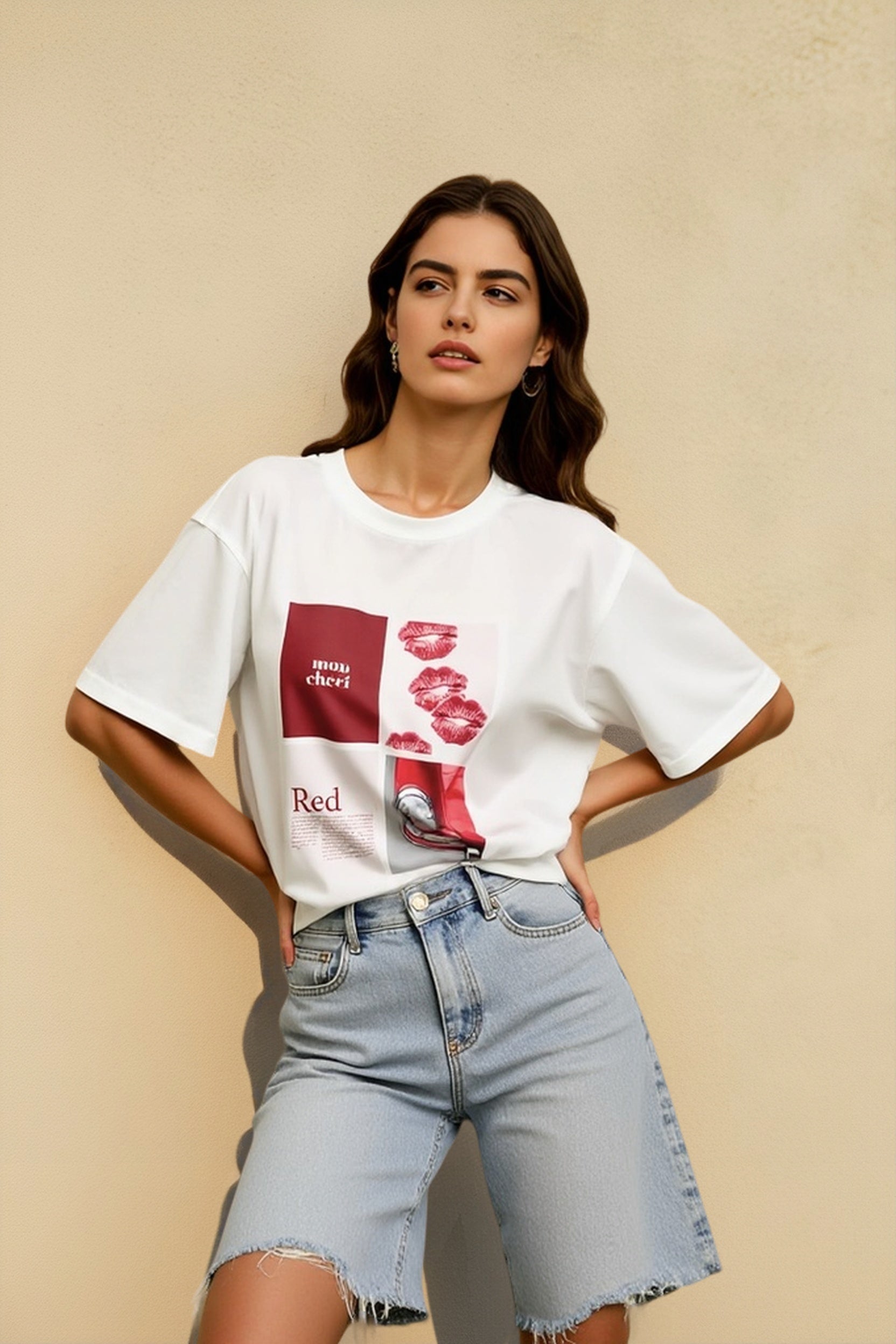 Abstract Print Slouchy Top