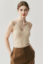Cashmere V Neck Knit Cami Top