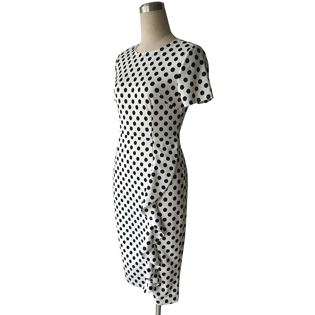 Call Me Maybe Satin Polka Dot Midi Dress 3