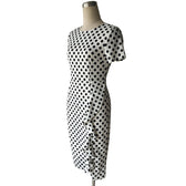Call Me Maybe Satin Polka Dot Midi Dress 3