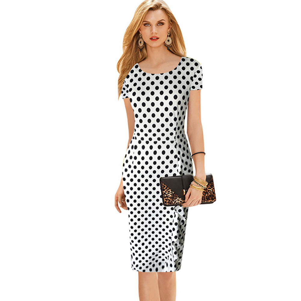Call Me Maybe Satin Polka Dot Midi Dress 2