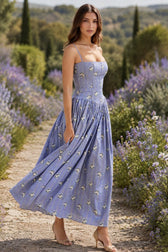 Ditsy Floral Slim Fit Slip Dress