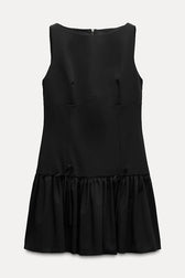 Solid Velvet Bow Embellished Sleeveless Mini Dress - View 13