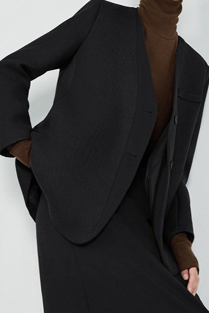 V Neck Single Breasted Blazer