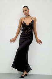 Chic Lace Backless Slip Dress 5