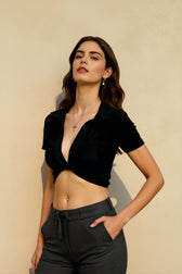 Transparent Mesh Short Sleeve Sheer Top