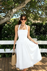 Tie-Waist Puff Party Dress