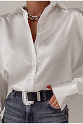 Lace Leather Panel Sheer Long Sleeve Chic Blouse