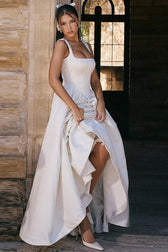 A Line Slip Prom Dress