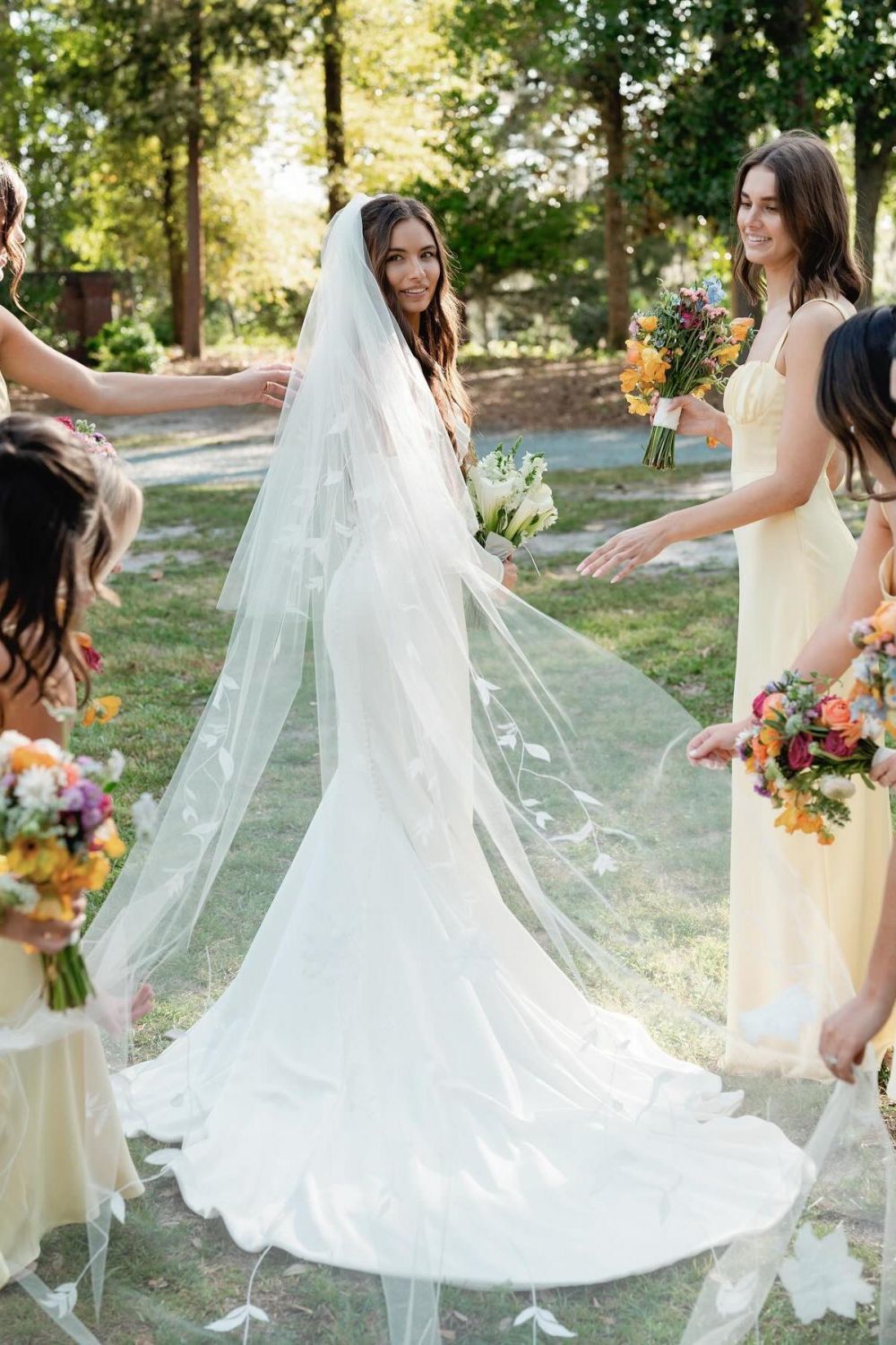 Classic Mermaid Strapless White Wedding Dress with Sweep Train