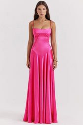 Anabella Black Lace Up Maxi Dress 10