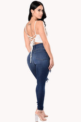 Distressed Denim Jeans