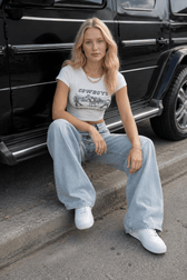 Stretch Low Rise Wide Leg Relaxed Jeans