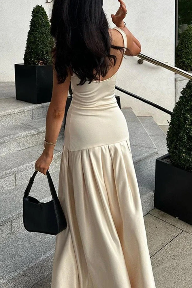 Tailored Fit Patchwork ALine Maxi Dress