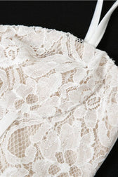 Lace Ruffle Slit Party Dress 8