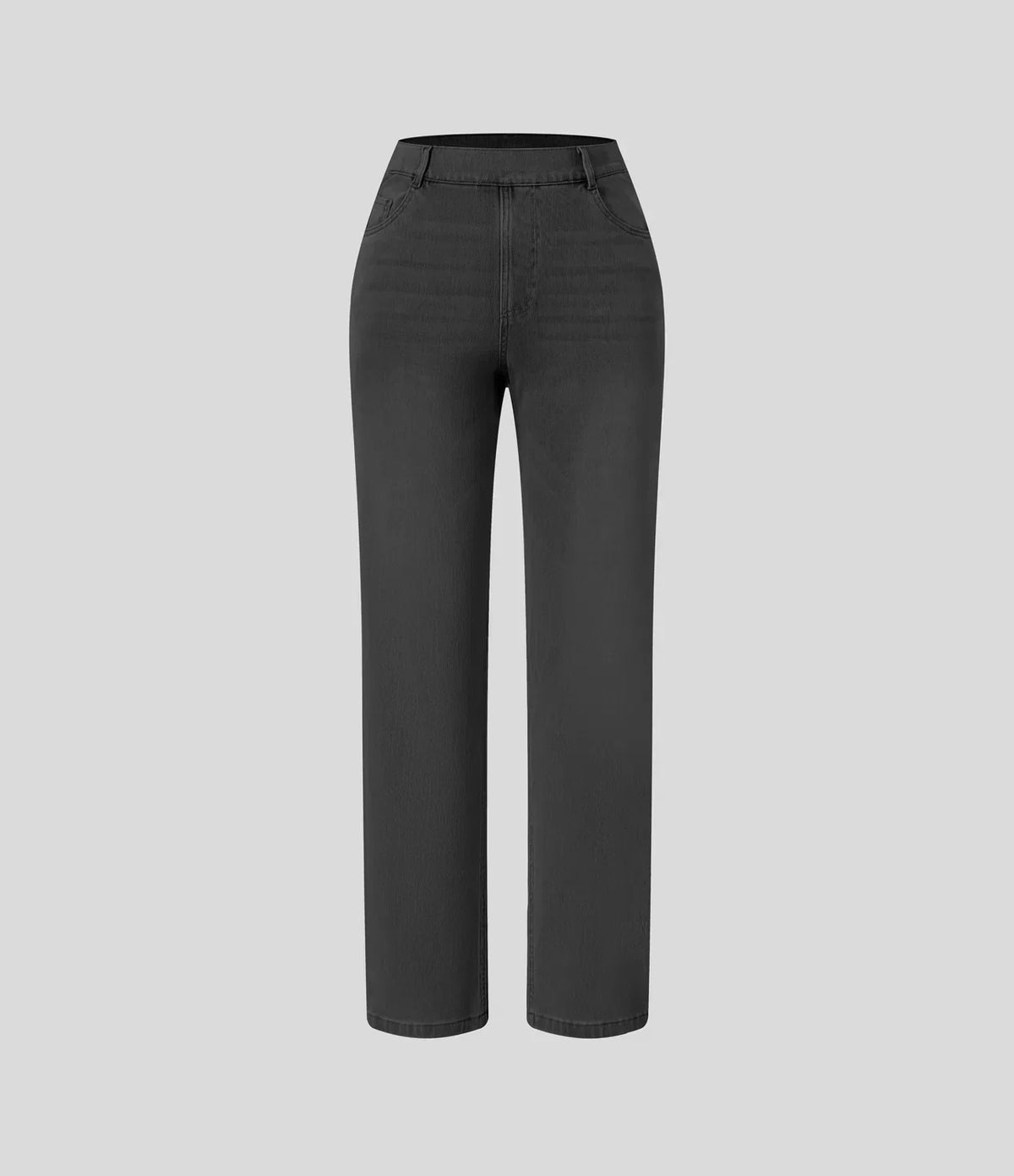 High Waist Straight Leg Pull On Jeans 20