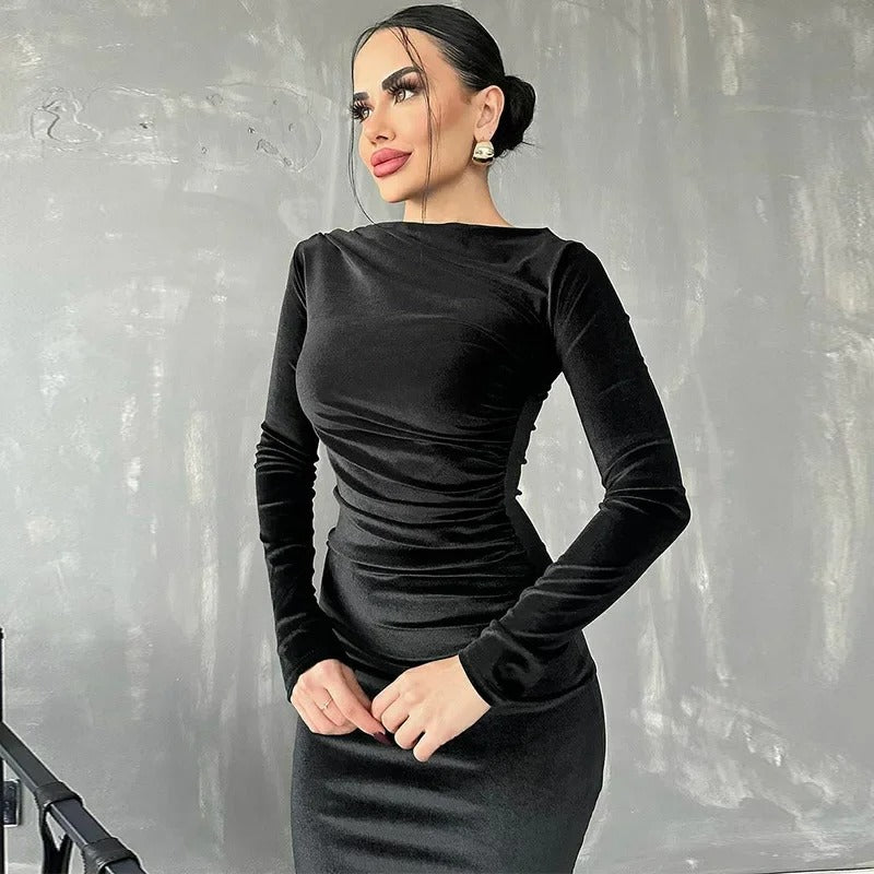 Marta Graceful Midi Dress Contemporary Dress with Premium Casual Styling