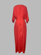 Boat Neck Pocket Cocoon Maxi Dress 7
