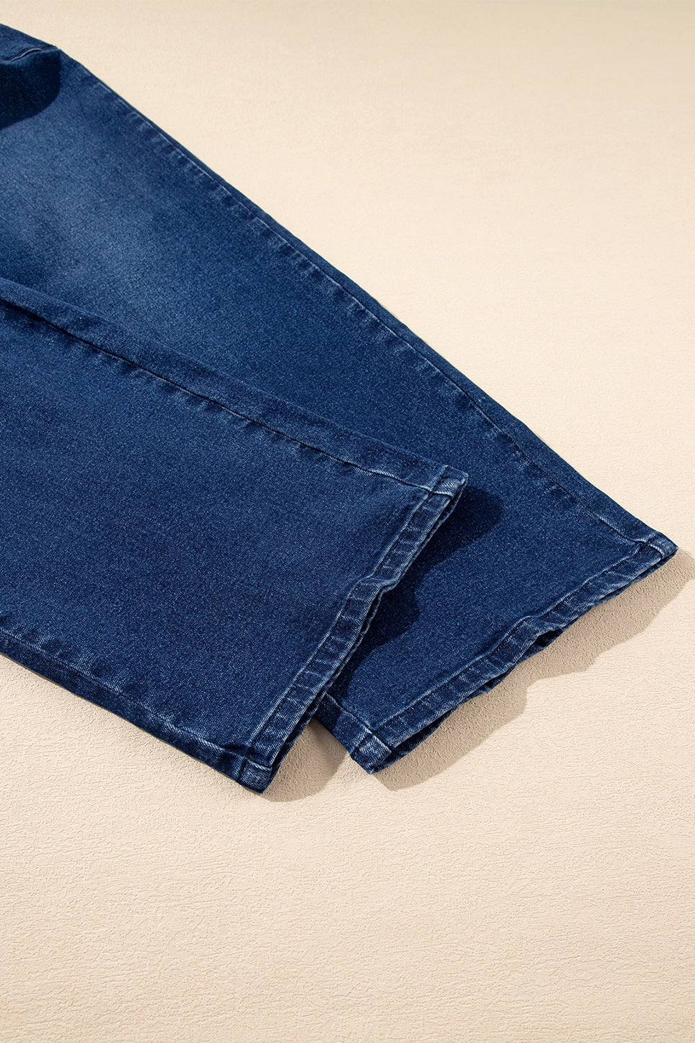 High Waist Front Patch Pocket Wide Leg Trouser Jeans 11