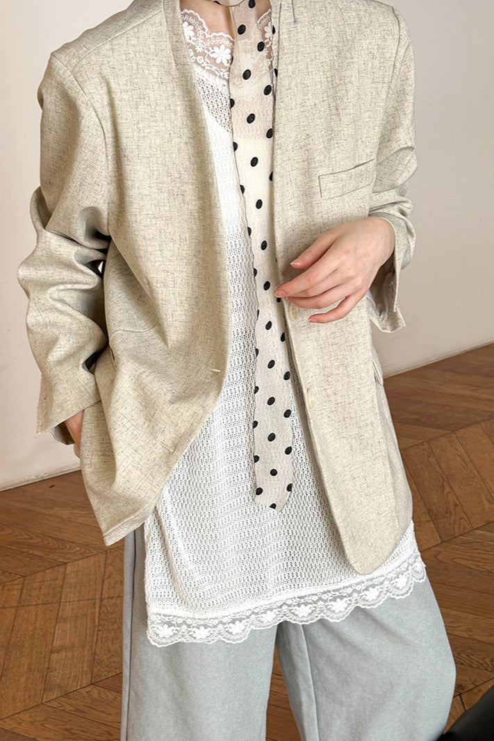 Casual V-Neck Blazer