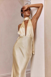 Backless Halter-Neck Dress
