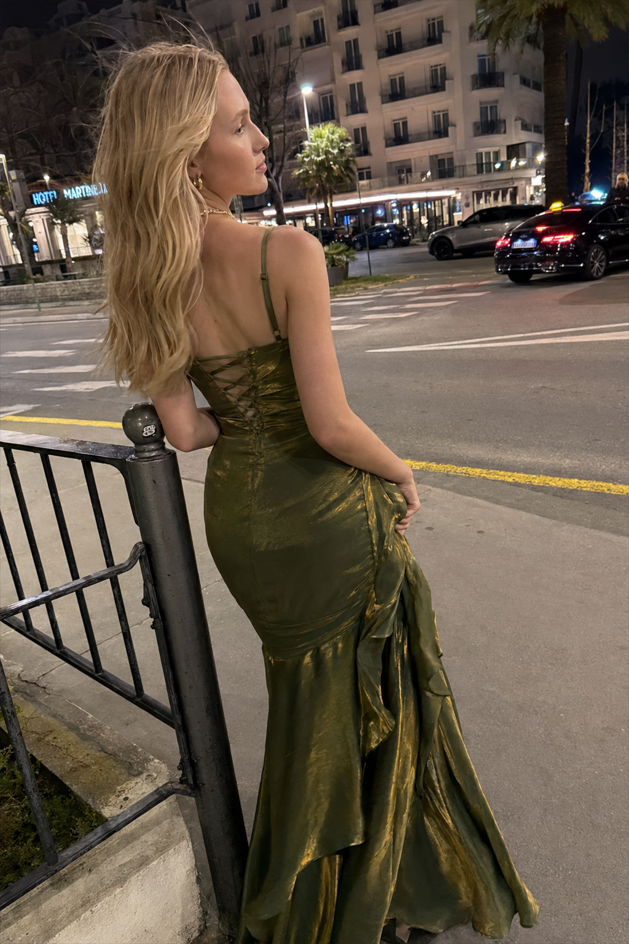Chiffon Spaghetti Strap Maxi Dress