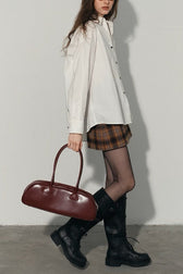 Relaxed Button Front Blouse