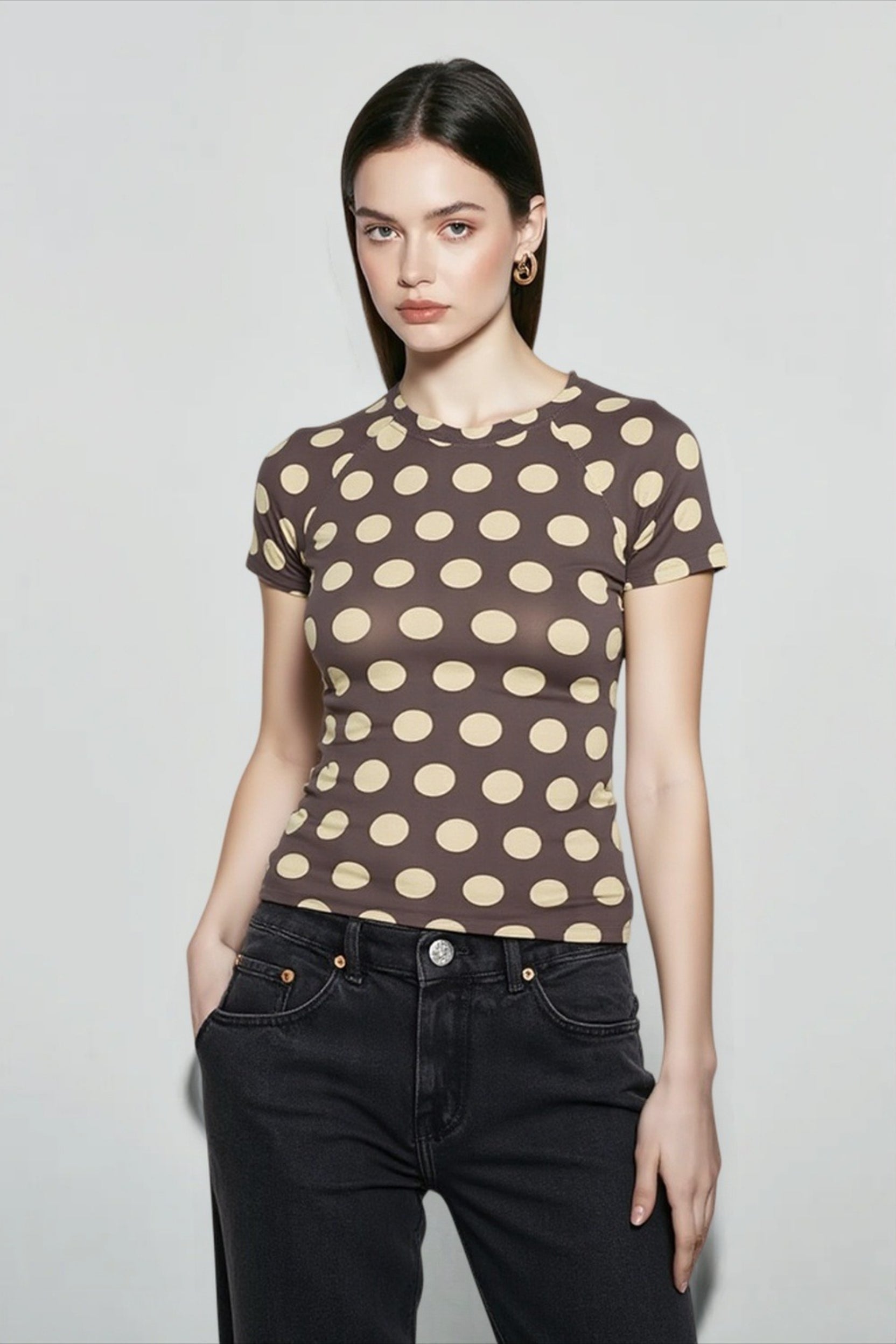 Polka Dot Slim Top