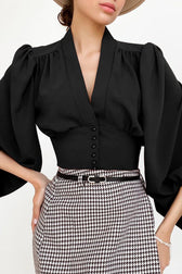 Victorian Tailored V Blouse