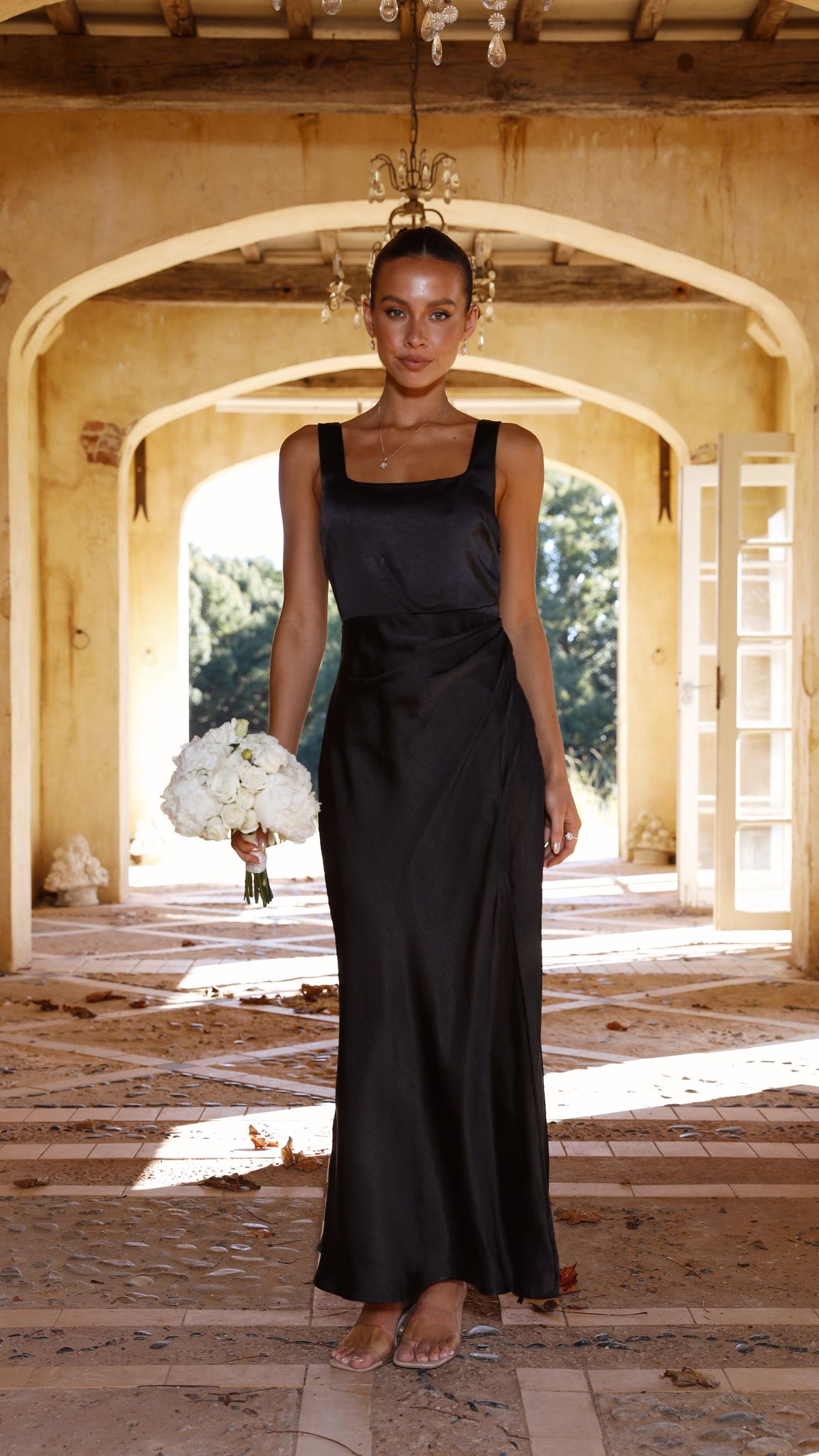Sara Effortless Maxi Dress Black Premium Wardrobe Essential
