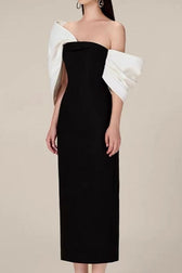 Oversized Bow High Waist Formal Dress 3