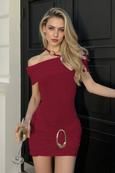 Strapless Ruched Metallic Bodycon Party Dress