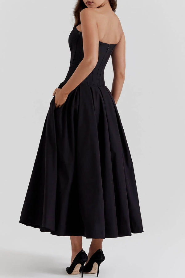 Exclusive Lorelei Strapless Midi Dress Premium Wardrobe Essential