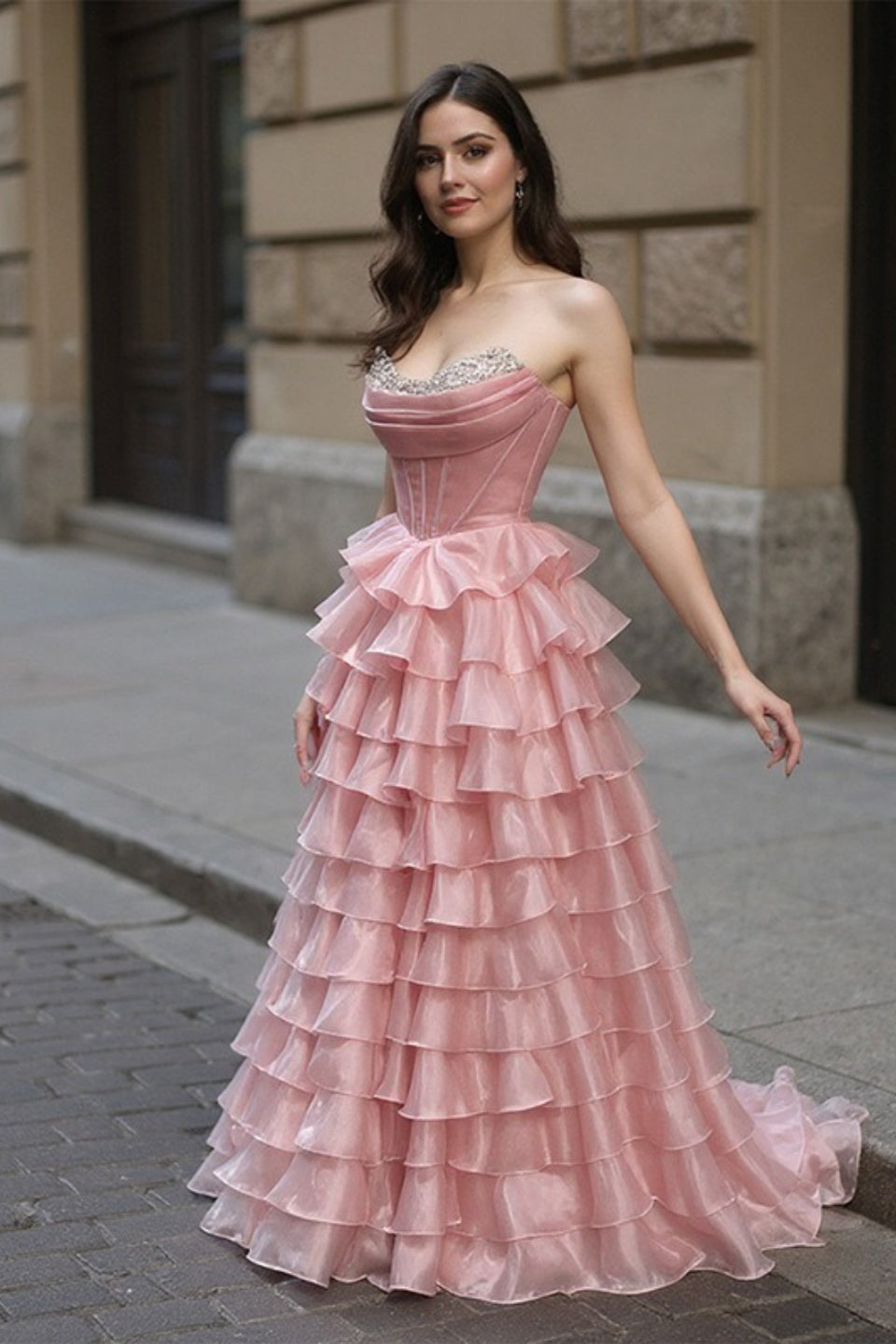 Sheer Mesh Corset Dress