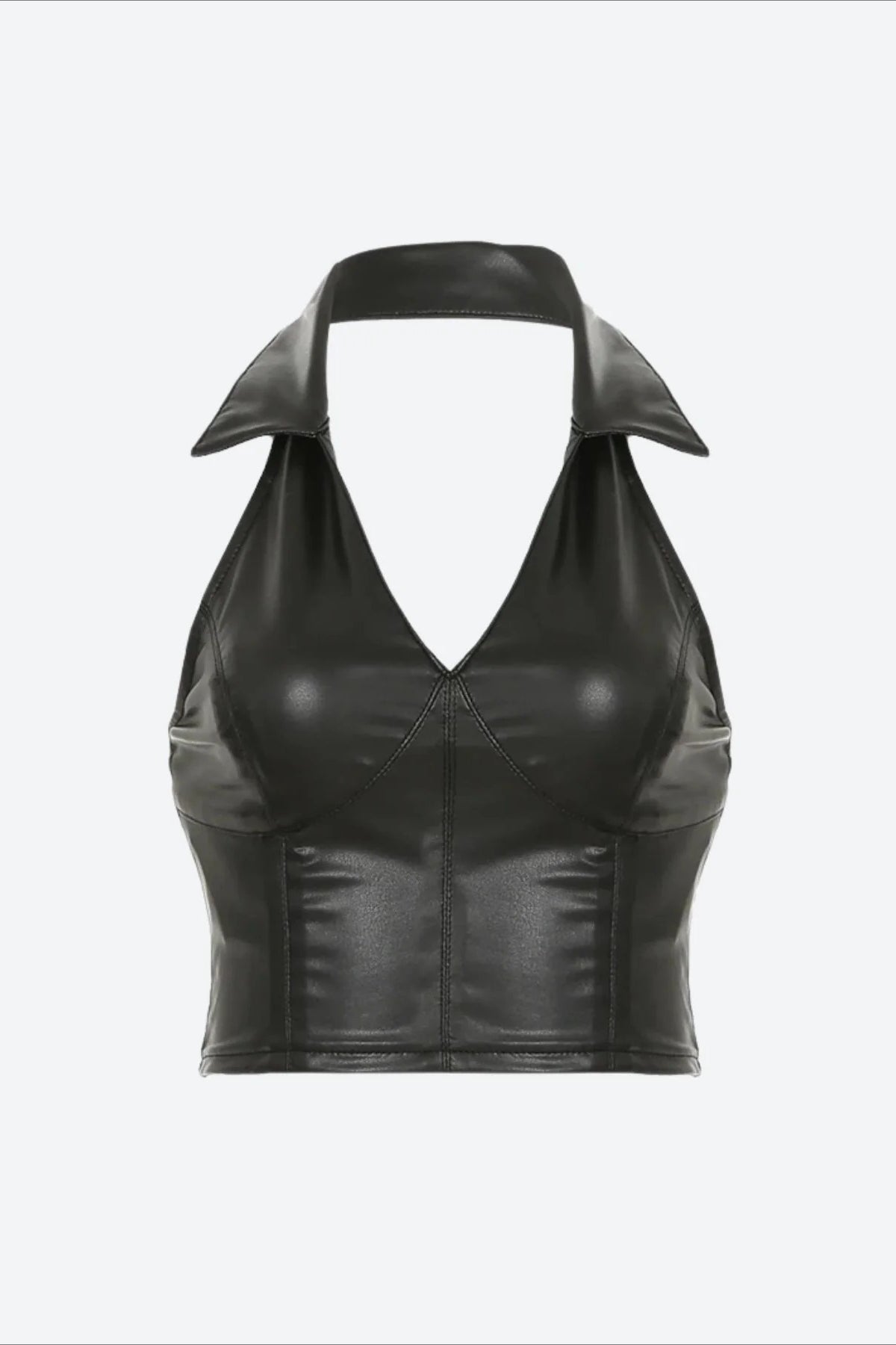 Baddie Faux Leather Crop Top