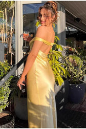 Strapless Backless Silk Dress 2