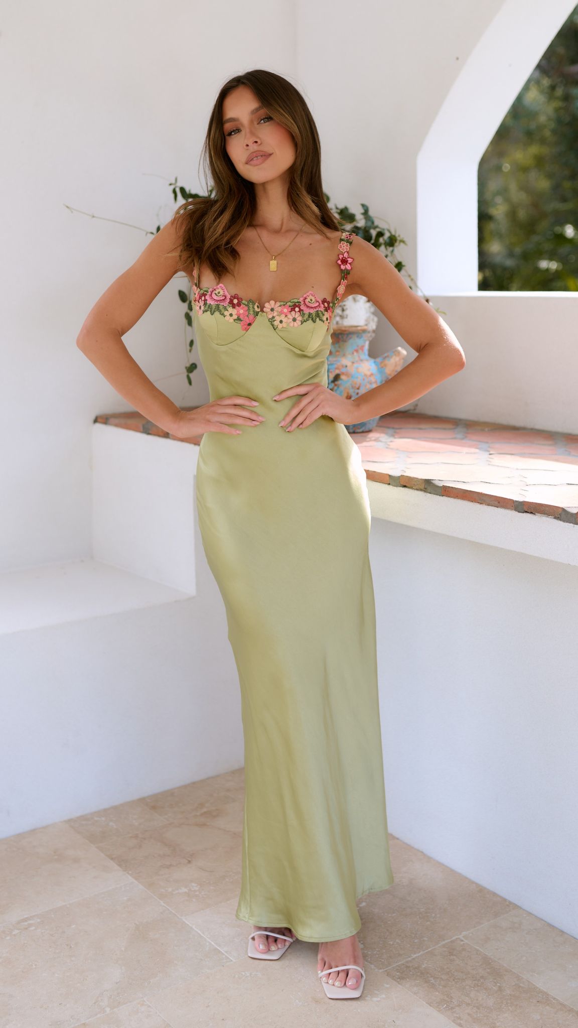 Megan Statement Floral Maxi Dress for Women Chic Silhouette Collection