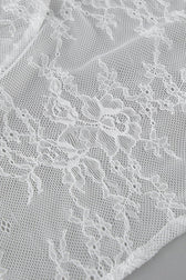 Lace Sheer Split Ruffle Asymmetrical Skirt
