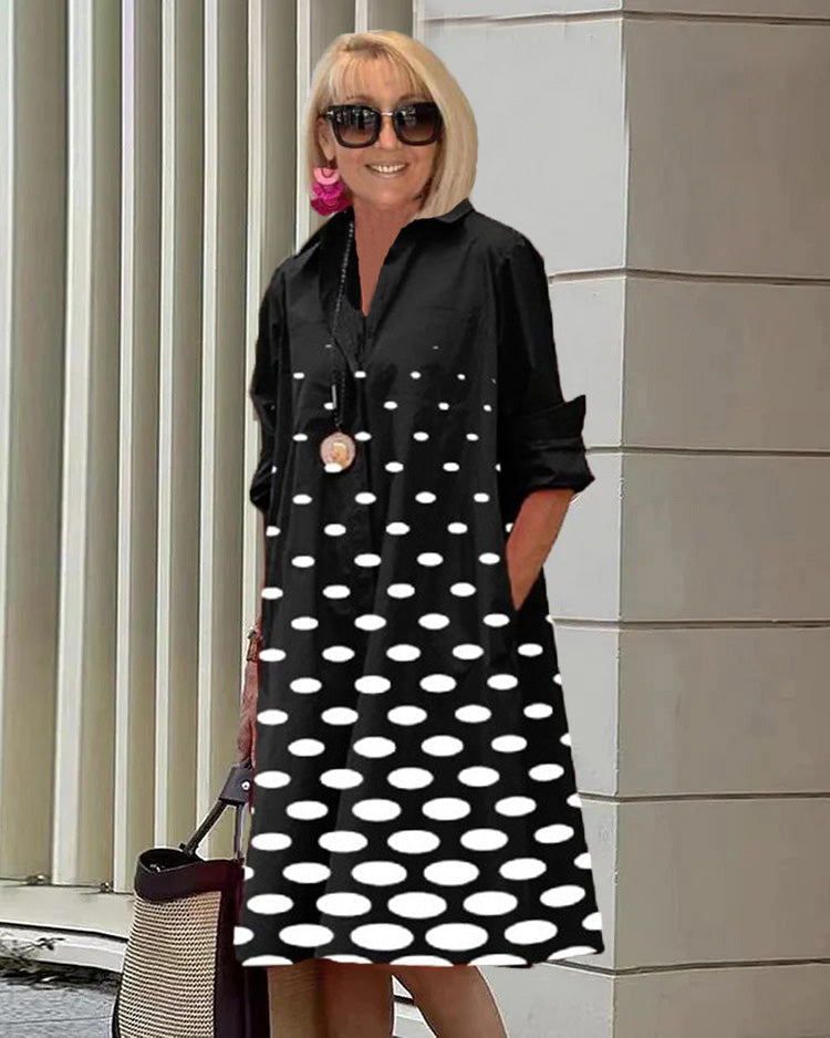 Christy | Printed Boho Midi Dress Gradient Black