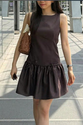 Bow Detail Sleeveless Mini Dress